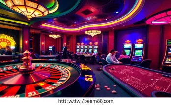 Experience high-stakes gaming at https://bem88.com with vibrant casino tables and excited gamblers.