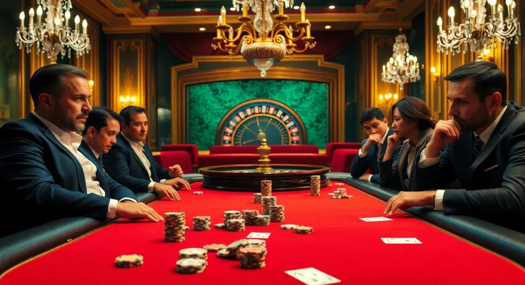 Exciting poker action at SODO66 casino table, showcasing luxury and engagement in online gambling.