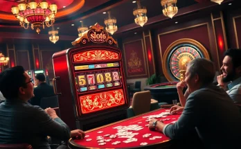 Players enjoying the thrilling slot88 experience at a luxurious casino.
